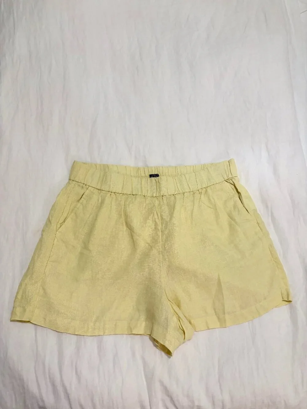 J. Crew Pale Yellow Linen Blend Women’s Shorts